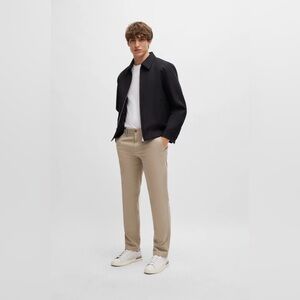 BOSS Hugo Boss Men’s Crigan Flat Front Chino Pants Khaki Regular Fit Size 36R